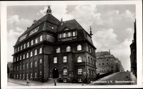 Ak Reichenbach im Vogtland, Gewerbeschule