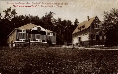 Ak Schwarzenhof Rudolstadt in Thüringen, Jugendherberge der Bischöfl. Methodistenkirche