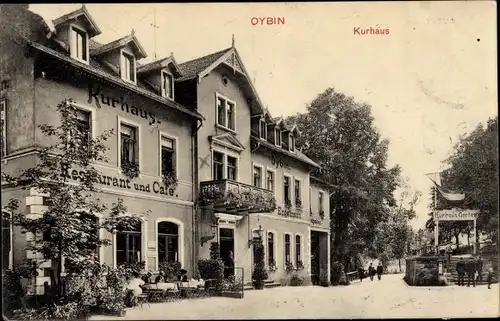 Ak Oybin Oberlausitz, Kurhaus, Restaurant und Café von Engelmann, Garteneingang