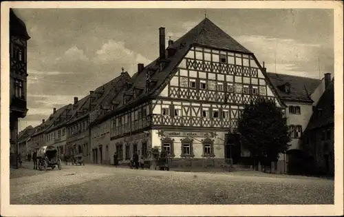 Ak Hartenstein im Erzgebirge Sachsen, Blick auf das Gasthaus Weißes Ross, Inh. A. Fuchs