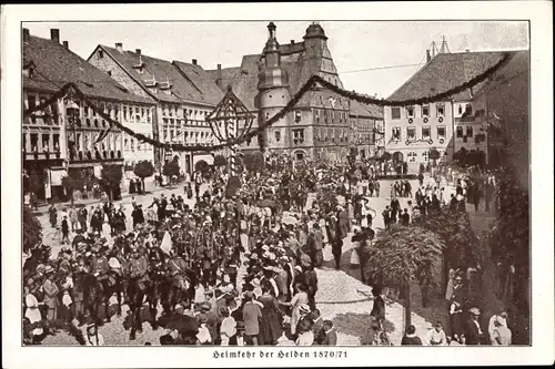 Ak Hildburghausen in Thüringen, Heimkehr der Helden 1870/71, Stadtfest