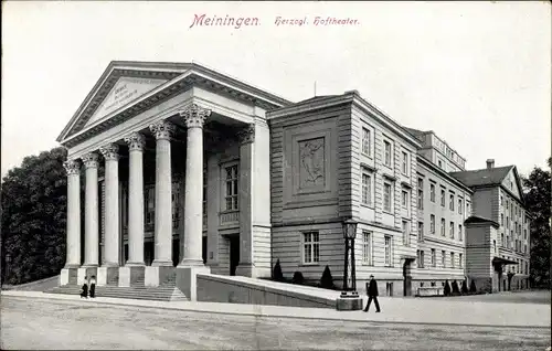 Ak Meiningen in Thüringen, Herzogliches Hoftheater