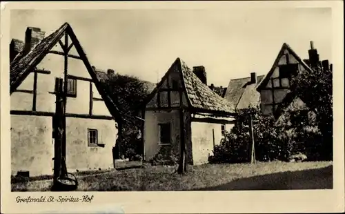 Ak Hansestadt Greifswald, St. Spiritus Hof