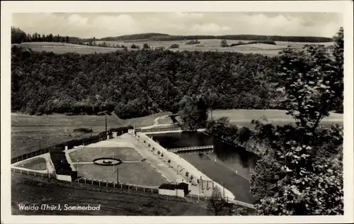 Ak Weida in Thüringen, Blick auf das Sommerbad