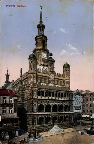 Ak Poznań Posen, Rathaus, Ratusz