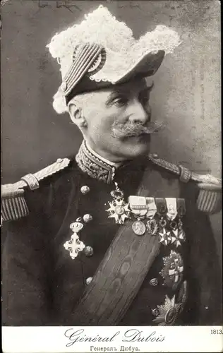 Ak General Dubois, Portrait in Uniform