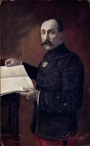 Ak General Augustin Dubail, Portrait