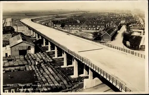Ak Zwijndrecht Südholland Niederlande, Viaduct naar de nieuwe verkeersbrug
