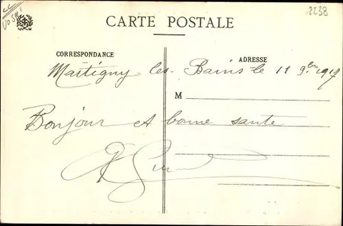 Ak La Croix aux Mines Vosges, le chipal incendie 1914, Kirche, Ortsansicht