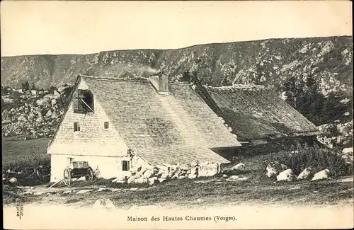 Ak Vosges, Maison des Hautes Chaumes, Berg, Hausansicht