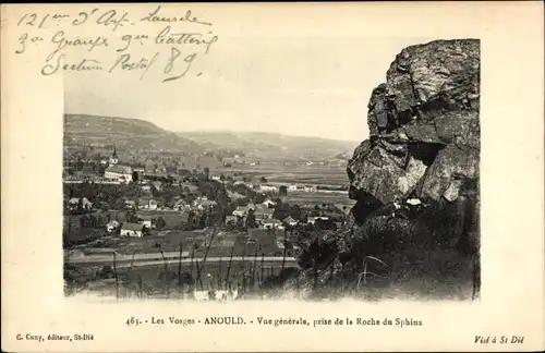 Ak Anould Vosges, la Roche du Sphinx, Felsen, Gesamtansicht