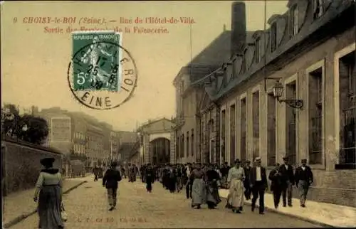 Ak Choisy le Roi Val de Marne, Rue de l'Hotel de Ville