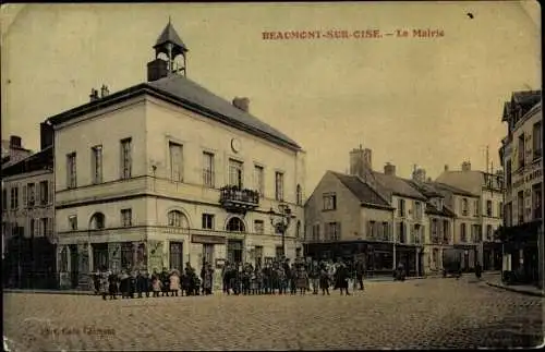 Ak Beaumont sur Oise Val d’Oise, La Mairie