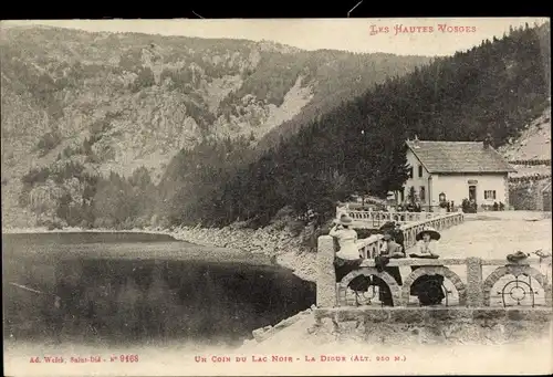 Ak Orbey Urbeis Elsass Haut Rhin, Un Coin du Lac Noir, Eine Ecke des Schwarzen Sees