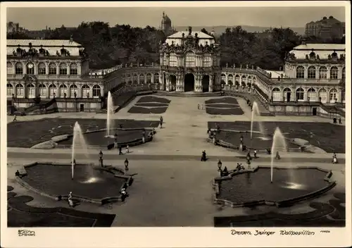 Ak Dresden Altstadt, Zwinger Wallpavillon