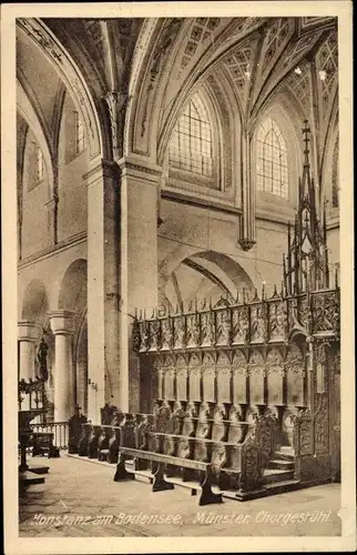 Ak Konstanz am Bodensee, Münster, Chorgestühl