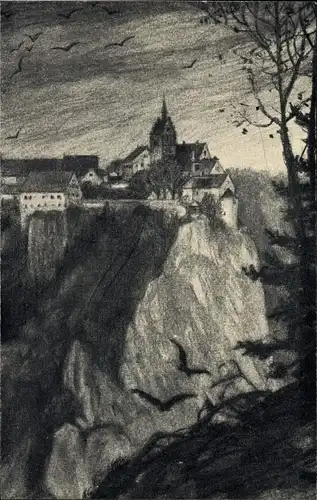 Künstler Ak Beuron Württemberg, Werenwag v. Süden