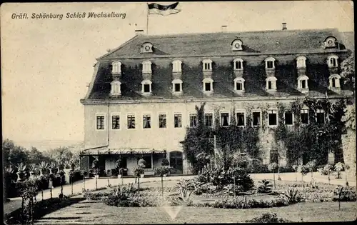 Ak Wechselburg in Sachsen, Gräfl. Schönburg Schloss Wechselburg