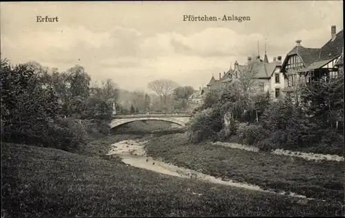 Ak Erfurt in Thüringen, Pförtchen-Anlagen