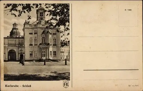 Ak Karlsruhe in Baden, Schloss