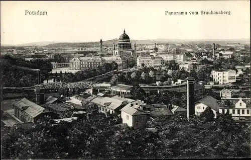 Ak Potsdam in Brandenburg, Panorama von Brauhausberg