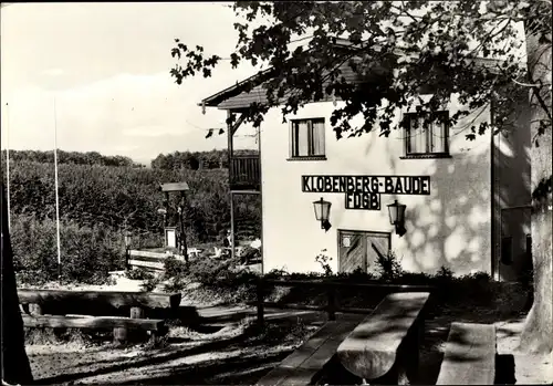 Ak Friedrichsbrunn Thale im Harz, Blick auf die Klobenbergbaude, FDGB