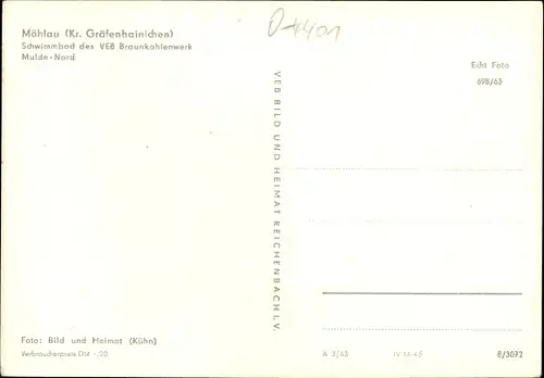 Ak Möhlau Gräfenhainichen im Landkreis Wittenberg, Schwimmbad des VEB Braunkohlenwerk Mulde-Nord