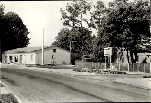 Ak Dahmen in Mecklenburg, Konsum-Kaufhalle u. -Gaststätte Zur Silberpappel