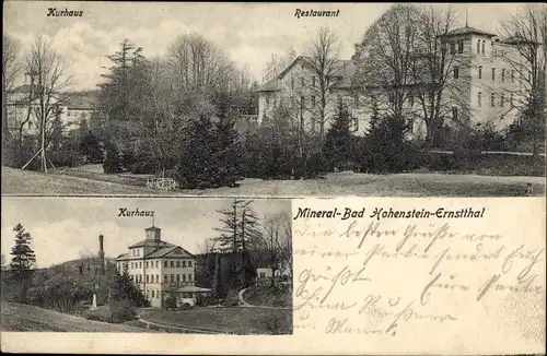 Ak Hohenstein Ernstthal in Sachsen, Kurhaus, Restaurant