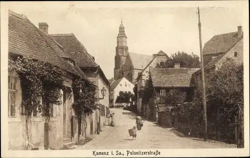 Ak Kamenz in Sachsen, Pulsnitzer Straße