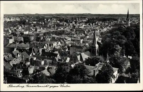 Ak Flensburg in Schleswig Holstein, Gesamtansicht