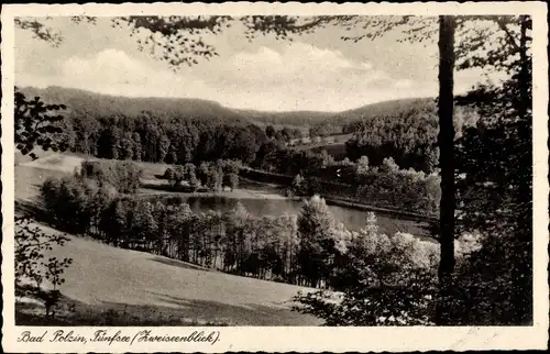 Ak Polczyn Zdrój Bad Polzin Pommern, Fünfsee, Zweiseenblick