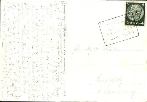 Ak Wengen Weitnau im Allgäu Schwaben, Kath. Pfarrkirche, Innenansicht