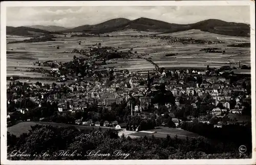 Ak Löbau in Sachsen, Blick vom Löbauer Berg