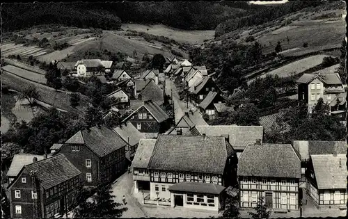 Ak Wieda Walkenried Harz, Blick auf den Ort, Silberbach