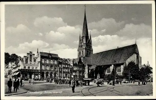 Ak Flensburg in Schleswig Holstein, Südermarkt