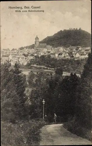 Ak Homberg an der Efze Hessen, Panorama vom Bahnhofsweg aus