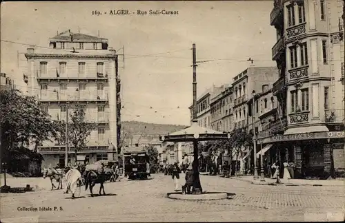 Ak Algier Alger Algerien, Rue Sadi-Carnot