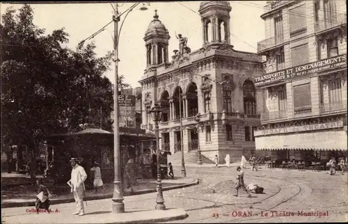 Ak Oran Algerien, öffentliches Theater