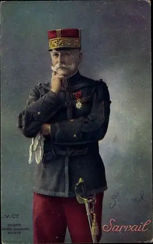 Ak General Maurice Sarrail, Portrait