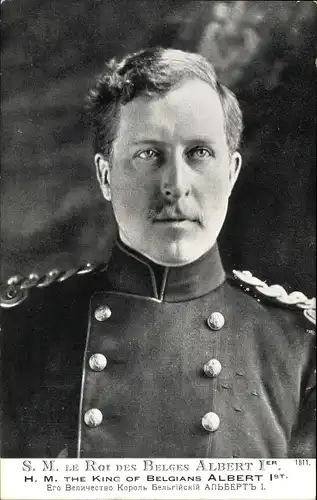Ak König Albert I. von Belgien, Portrait