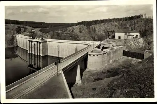 Ak Saalburg in Thüringen, Blick auf die Saaletalsperre