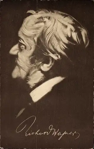 Ak Komponist Richard Wagner, Portrait aus Menschen