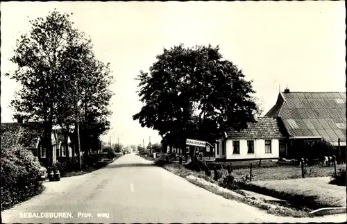 Ak Sebaldeburen Grootegast Groningen, Prov. weg