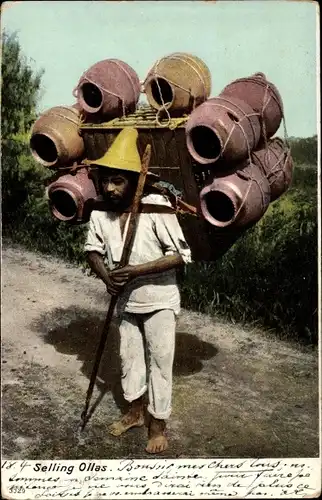 Ak Mexiko, Selling Ollas, Verkäufer von Tonkrügen