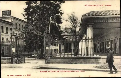 Ak Contrexéville Lothringen Vosges, Parc de l'Etablissement des Eaux, Park, Badehaus