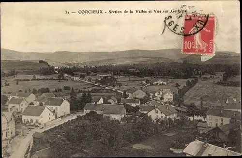 Ak Corcieux Vosges, Section de la Vallee et Vue sur Gerhepal, Gesamtansicht