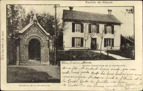 Ak Celles sur Plaine Vosges, Chapelle de la Chapelotte, Kapelle, Maison Forestiere