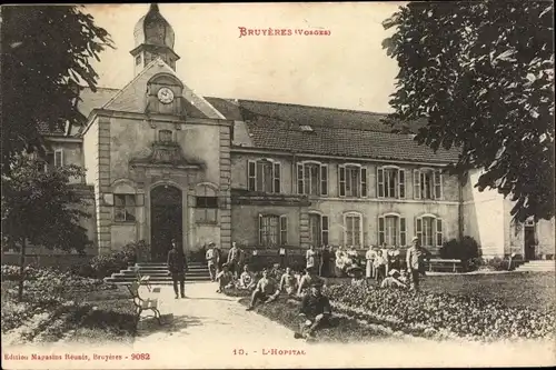 Ak Bruyères Vosges, L'Hopital, Soldaten, Lazarett