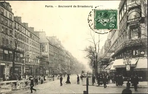 Ak Paris X., Boulevard de Strasbourg
